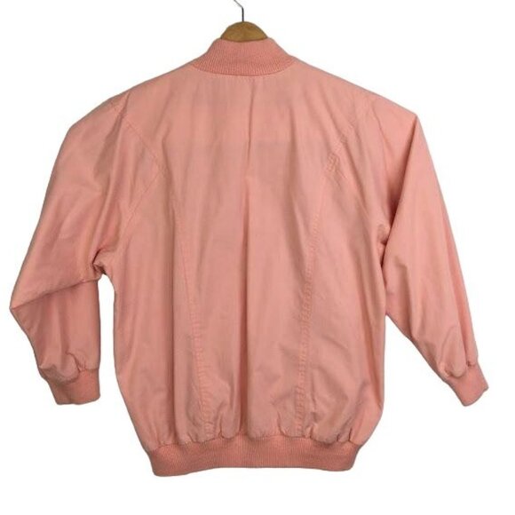 Vintage Country Concepts Bomber Jacket Pink Full Zip 80s 90s Casual Womens L - Picture 2 of 12